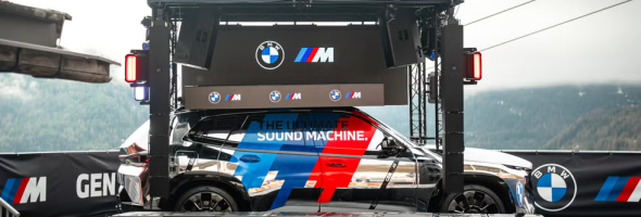 The BMW XM Label Soundmachine turns a high-performance plug-in hybrid SUV into a mobile DJ booth with lights, LED screens and pro audio.